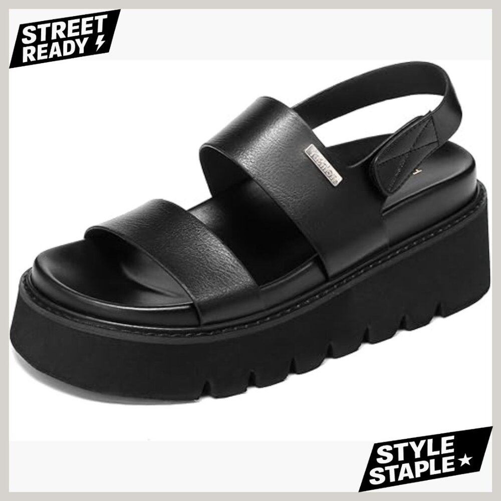 Platform Sandals With Back Strap Arch Support Sum… - image 1